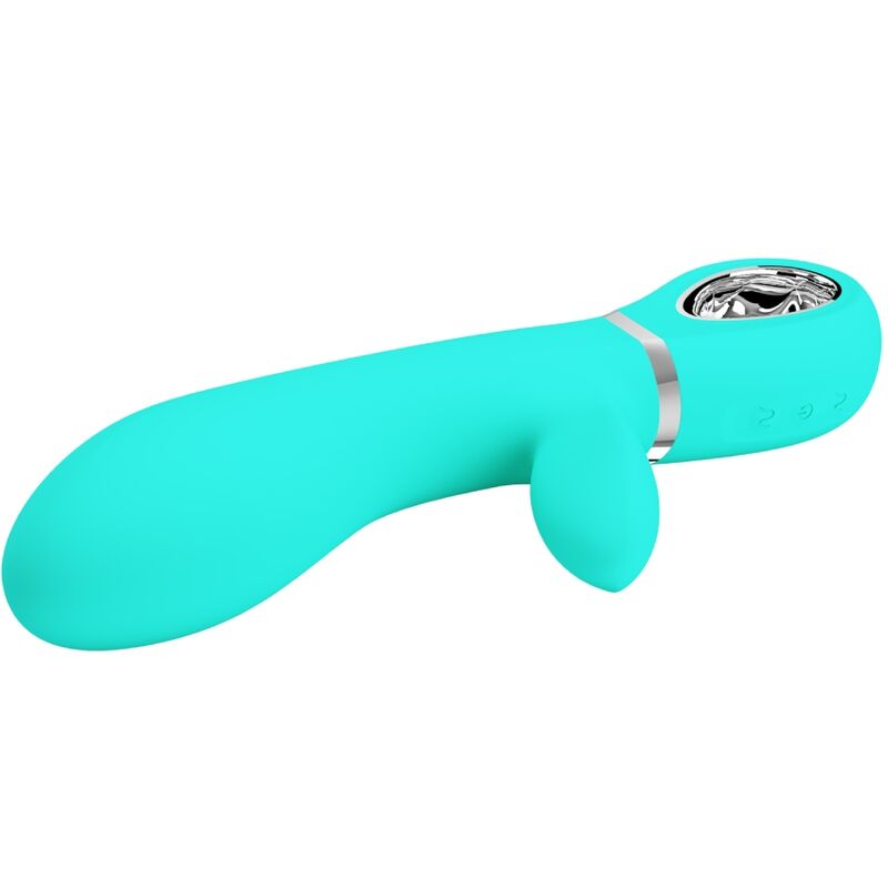 PRETTY LOVE - THOMAS VIBRATEUR MULTIFONCTION POINT G VERT AQUA