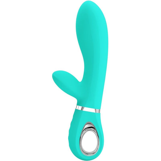 PRETTY LOVE - THOMAS VIBRATEUR MULTIFONCTION POINT G VERT AQUA
