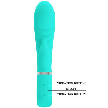 PRETTY LOVE - VIBRATEUR POINT G MULTIFONCTION PRESCOTT VERT AQUA
