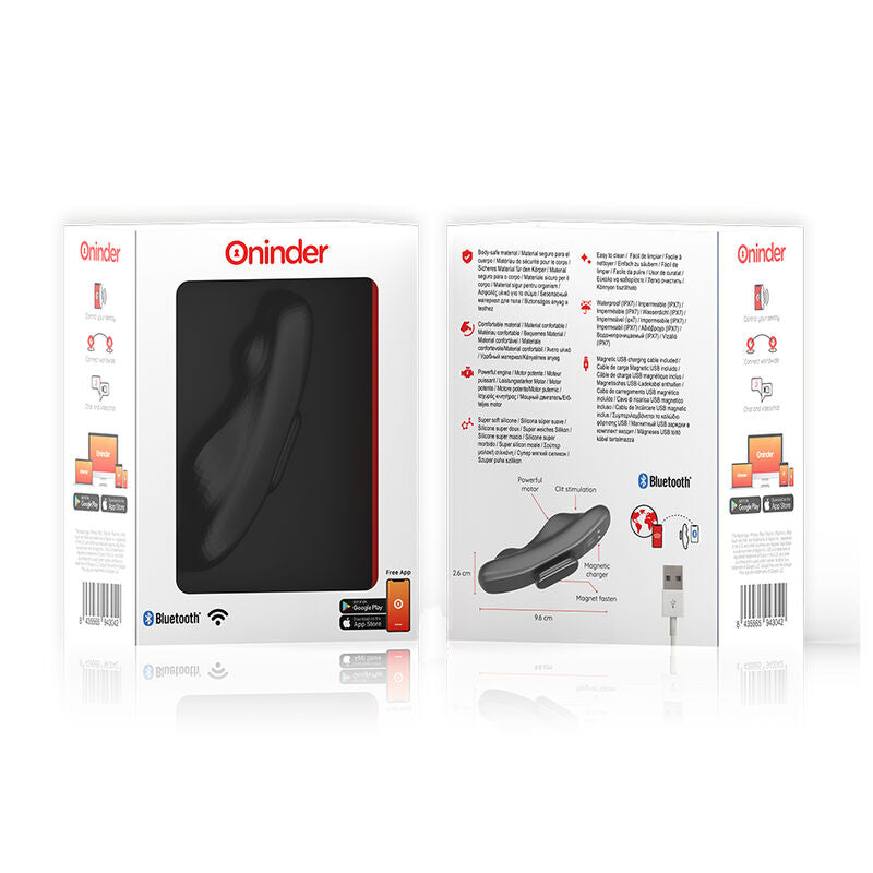 ONINDER - MANILA PANTY VIBRATEUR RECHARGEABLE 9 VITESSES 9,6 CM X 2,6 CM - APPLICATION GRATUITE