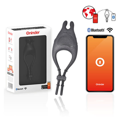 ONINDER - PAMPA GENOPLADELIG JUSTERBAR VIBRATORRING MED CLITORIS STIMULATOR 10 SPEED - GRATIS APP