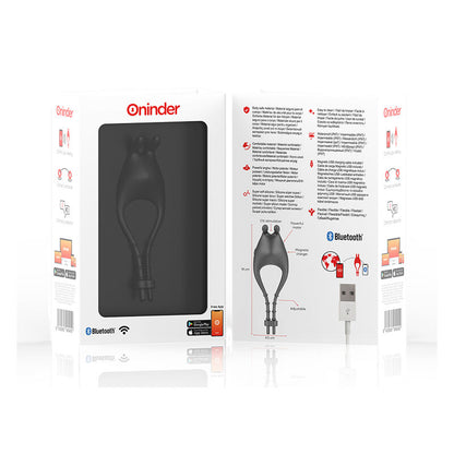 ONINDER - PAMPA GENOPLADELIG JUSTERBAR VIBRATORRING MED CLITORIS STIMULATOR 10 SPEED - GRATIS APP