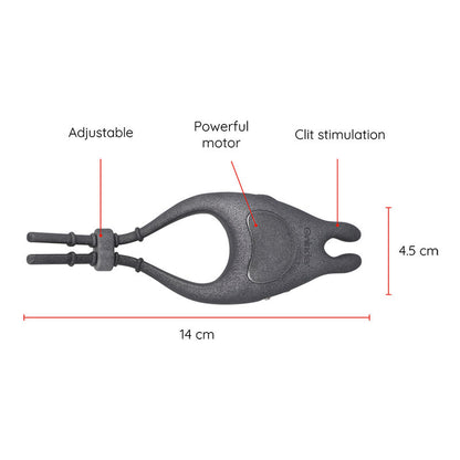 ONINDER - PAMPA GENOPLADELIG JUSTERBAR VIBRATORRING MED CLITORIS STIMULATOR 10 SPEED - GRATIS APP
