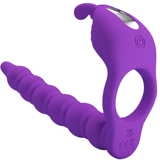 PRETTY LOVE - BLACKNEY PENIS RING MED LILA VIBRATORSTIK