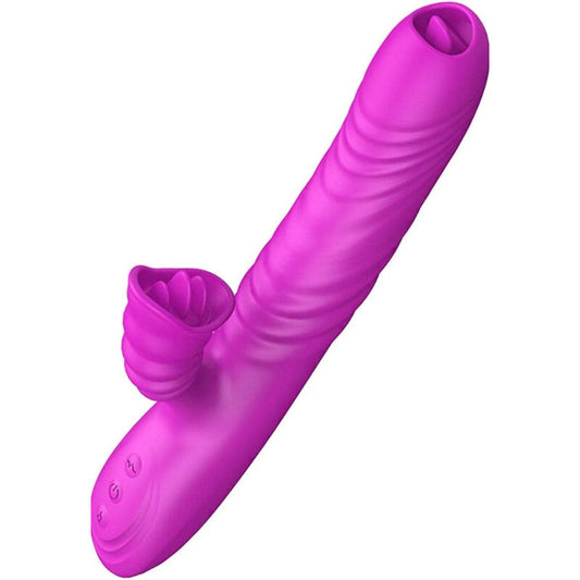 ARMONY - ANGELIA VIBRATEUR MULTIFONCTION DOUBLE LANGUE EFFET CHALEUR VIOLET