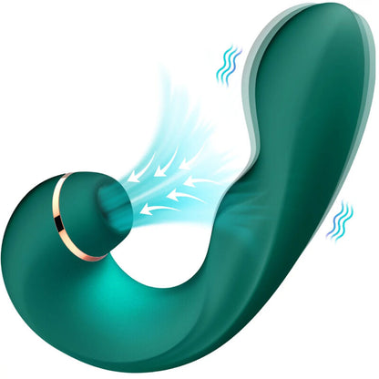 ARMONY - VIBRATEUR ET SUCCION FLEXIBLE VERT