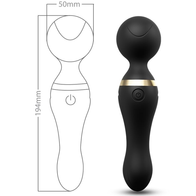 ARMONY - FREEZA MASSAGER &amp; VIBRATOR SUPERFLEKSIBELT HOVED SORT