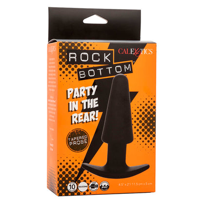 CALEXOTICS - ROCK BUND TAPERED ANAL PLUG 10 VIBRACIONES SILIKONE SORT