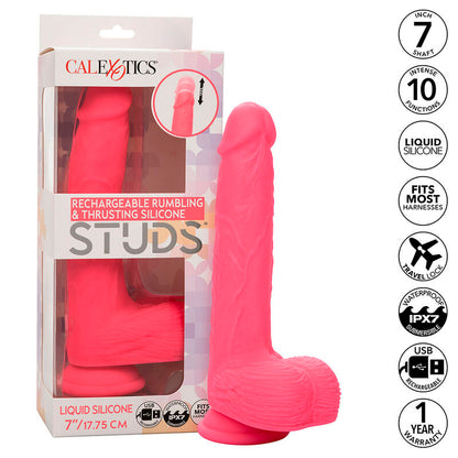 CALEXOTICS - VIBRATEUR RÉALISTE À CLOUS 10 VIBRATIONS ROSE