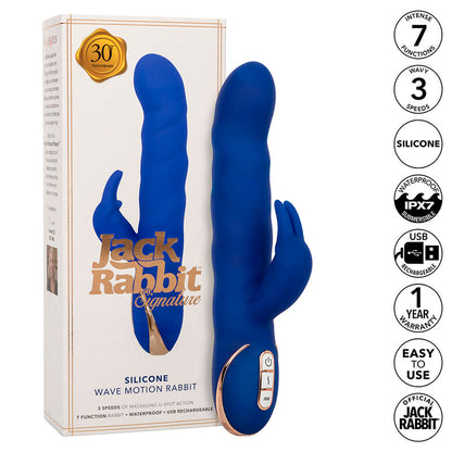 CALEXOTICS - JACK RABBIT VIBRATOR WAVE MOTION BLÅ