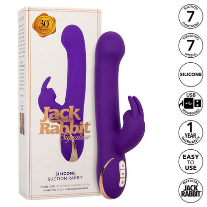 CALEXOTICS - JACK RABBIT VIBRATEUR &amp; STIMULATEUR 7 MODES DE VIBRATIONS ET D'ASPIRATION BLEU