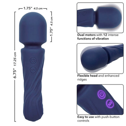 CALEXOTICS - CHARISMA ALLURE MASSAGER DOBBELT MOTORER 12 FUNKTIONER 17,25 CM X 4,5 CM LILLA