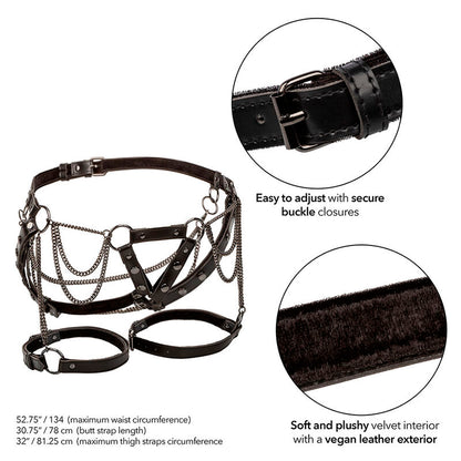 CALEXOTICS - HARNAIS DE CUISSE MULTICHAÎNES EUPHORIA PREMIUM GRANDE TAILLE