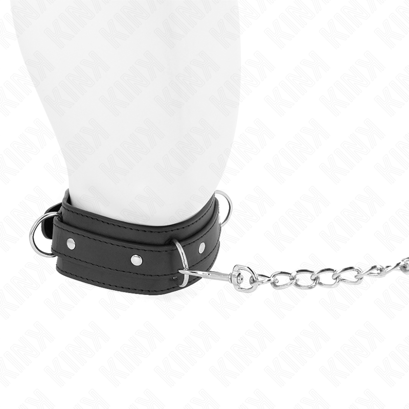 KINK - HALSKÆDE MED LIN 65 CM 3 RING MODEL 1 JUSTERBAR 38-49 CM X 5 CM