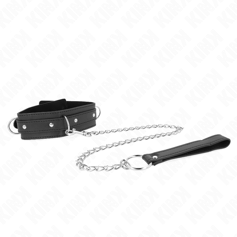 KINK - HALSKÆDE MED LIN 65 CM 3 RING MODEL 1 JUSTERBAR 38-49 CM X 5 CM