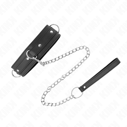 KINK - HALSKÆDE MED LIN 65 CM 3 RING MODEL 1 JUSTERBAR 38-49 CM X 5 CM