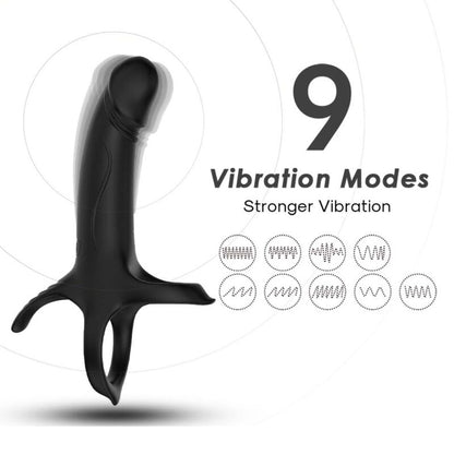 ARMONY - DILDO MED RING &amp; VIBRATOR SORT