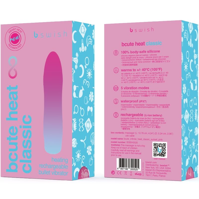 B SWISH - BCUTE UENDELIG VARME KLASSISK VARMEBAR VIBRATOR PINK