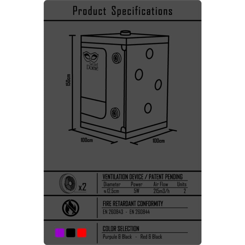 SECRET DOME - KINK CLUB CABIN SCANDALE BLACK & RED