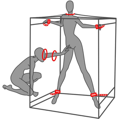 SECRET DOME - KINK CLUB CABIN SCANDALE BLACK & RED