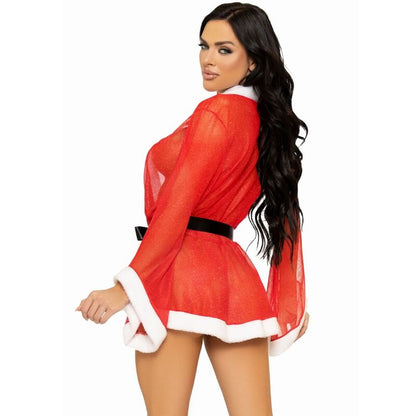 LEG AVENUE - SEXY JULELINGRI KOSTUME JULEMANN RØD M/L