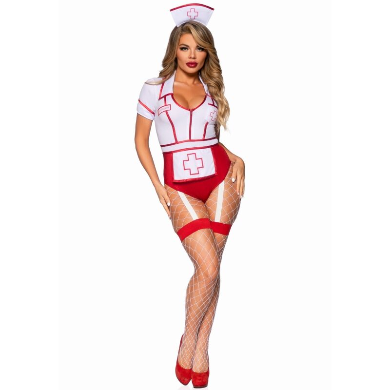 LEG AVENUE - COSTUME D'INFIRMIÈRE SEXY ROUGE/BLANC M