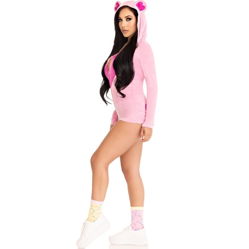 LEG AVENUE - BODY OURS EN VELOURS ROSE S