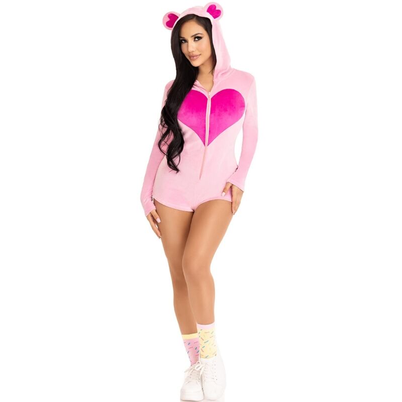 LEG AVENUE - BODY OURS EN VELOURS ROSE S