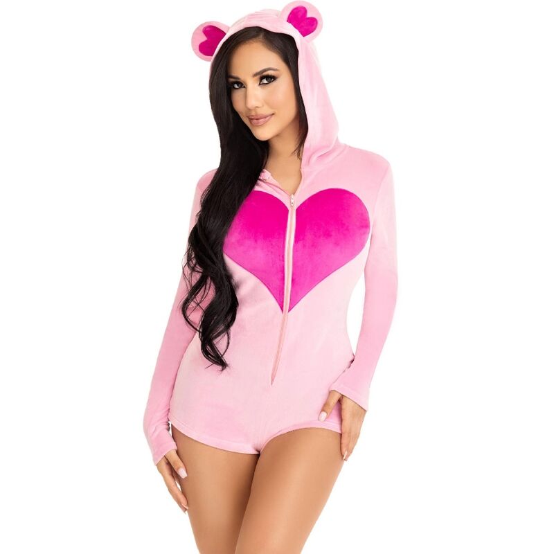 LEG AVENUE - BODY OURS EN VELOURS ROSE S