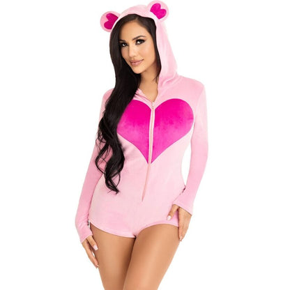 LEG AVENUE - BODY OURS EN VELOURS ROSE S