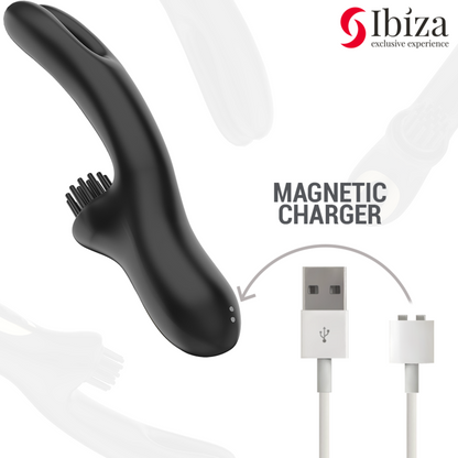 IBIZA - VIBRATEUR CLITORIMAL À DOUBLE ONDES ET À BRUSHING MULTICELLULAIRE HAUTE TECHNOLOGIE RABITT