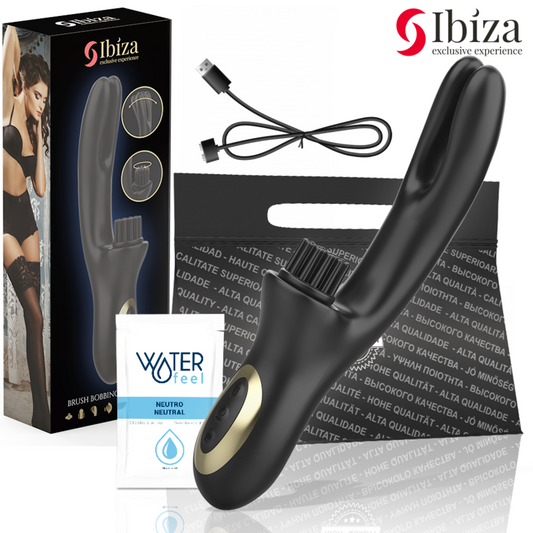 IBIZA - VIBRATEUR CLITORIMAL À DOUBLE ONDES ET À BRUSHING MULTICELLULAIRE HAUTE TECHNOLOGIE RABITT