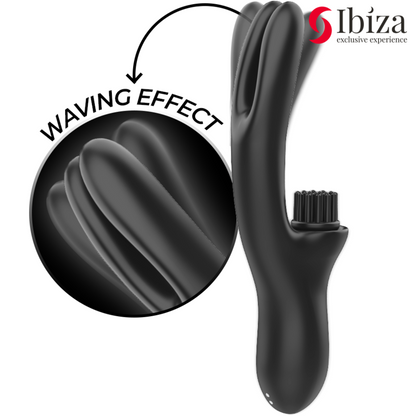 IBIZA - VIBRATEUR CLITORIMAL À DOUBLE ONDES ET À BRUSHING MULTICELLULAIRE HAUTE TECHNOLOGIE RABITT