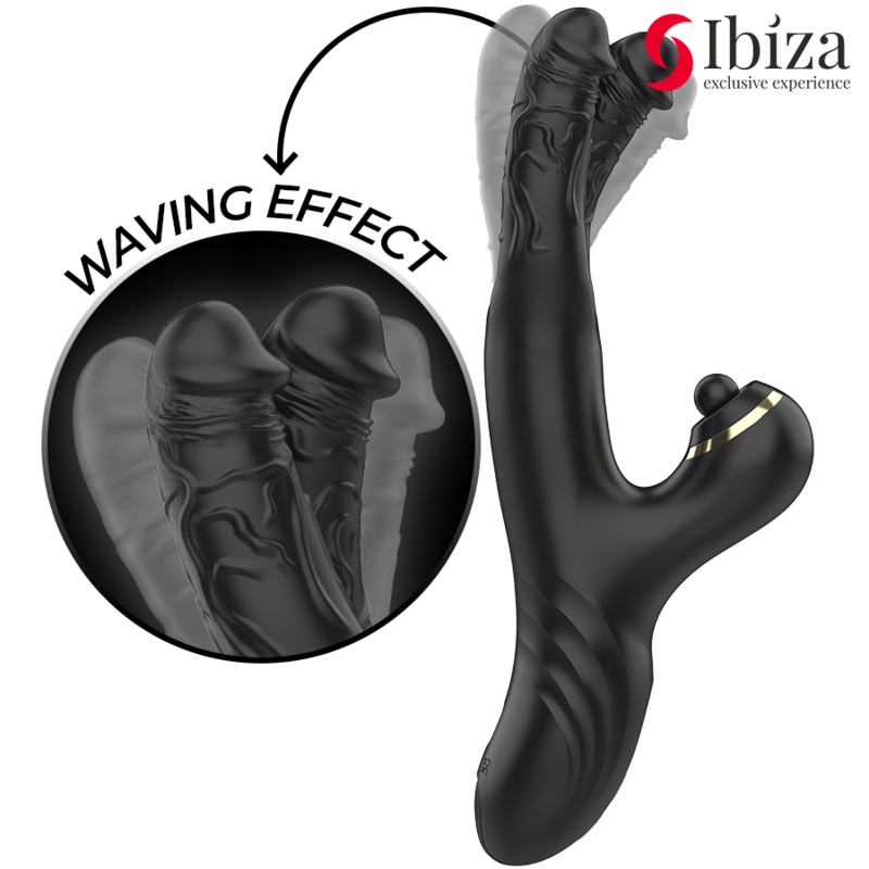 IBIZA - TO DRAGER DOBBELT VIBRATOR SORT