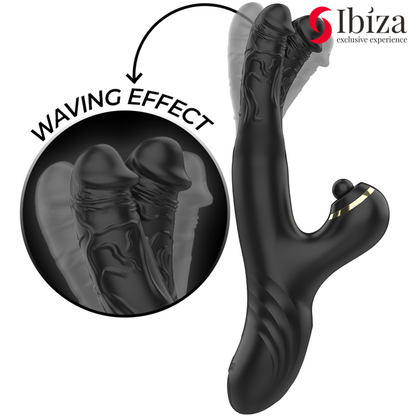 IBIZA - TO DRAGER DOBBELT VIBRATOR SORT