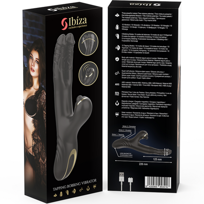 IBIZA - TO DRAGER DOBBELT VIBRATOR SORT