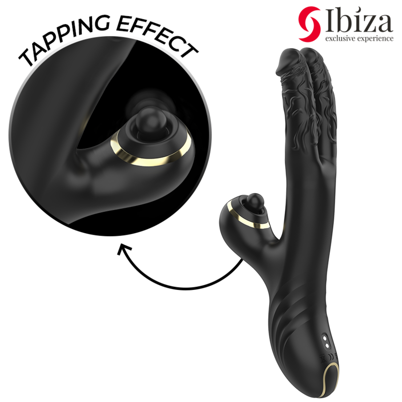 IBIZA - TO DRAGER DOBBELT VIBRATOR SORT