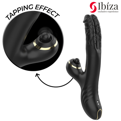 IBIZA - TO DRAGER DOBBELT VIBRATOR SORT