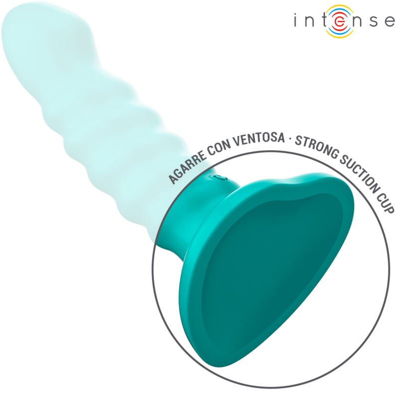 INTENSE - BUFFY VIBRATOR STØRRELSE S SPIRAL DESIGN 10 VIBRATIONER BLÅ FJERNBETJENING