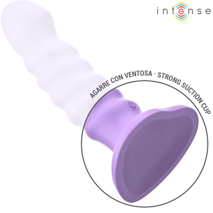 INTENSE - BRENDA VIBRATOR STØRRELSE M SPIRAL DESIGN 10 VIBRATIONER LILLA FJERNBETJENING