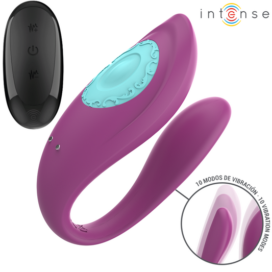 INTENSE - ANNIE U-FORMET VIBRATOR OG STIMULATOR LILLA FJERNBETJENING