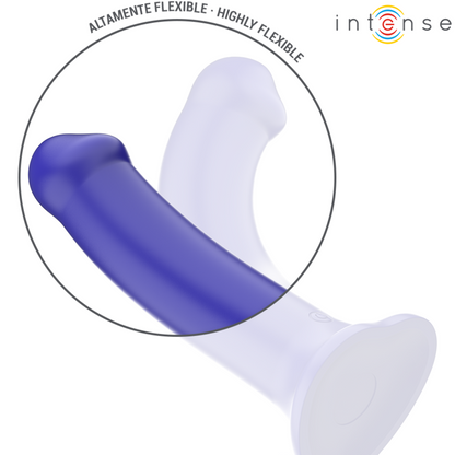 INTENSE - VICTORIA VIBRATOR MED SUGEKOP 10 VIBRATIONER MØRKEBLÅ FJERNBETJENING
