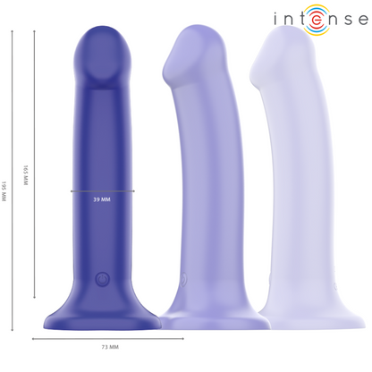 INTENSE - VICTORIA VIBRATOR MED SUGEKOP 10 VIBRATIONER MØRKEBLÅ FJERNBETJENING