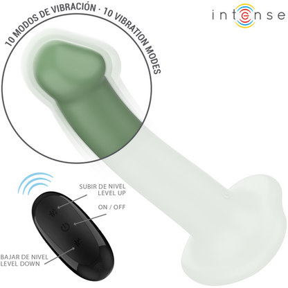 INTENSE - BECCA VIBRATOR MED SUGEKOP 10 VIBRATIONER GRØN FJERNBETJENING
