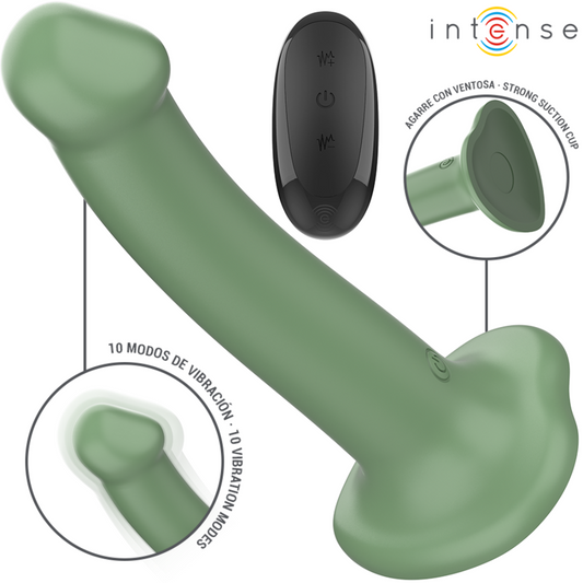 INTENSE - BECCA VIBRATOR MED SUGEKOP 10 VIBRATIONER GRØN FJERNBETJENING