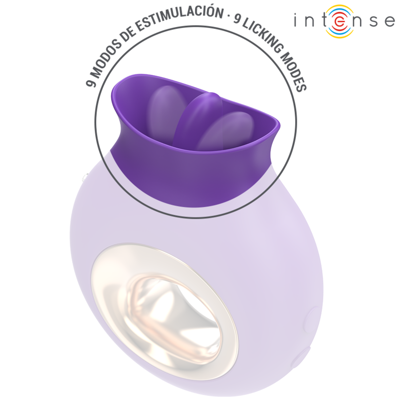 INTENSE - TULI CLITORIS STIMULATOR 9 VIBRATIONER &amp; 9 OSCILLATIONER LILLA