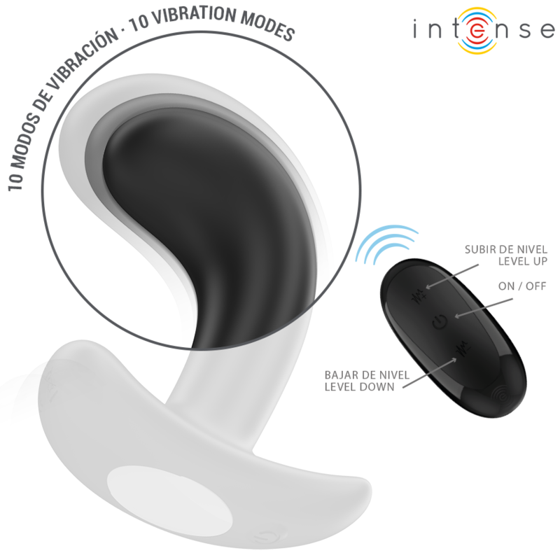 INTENSE - CHANDLER ANAL STIK 10 VIBRATIONER SORT FJERNBETJENING