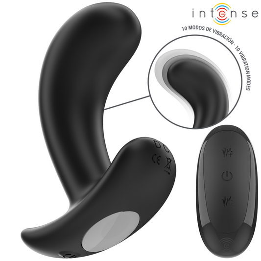 INTENSE - CHANDLER ANAL STIK 10 VIBRATIONER SORT FJERNBETJENING