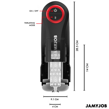 JAMYJOB - GRAVITY AUTOMATIC VAGINA MASTURBATOR 5 THRUSTING MODES OG LYDEFFEKT