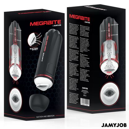 JAMYJOB - MEGABITE AUTOMATIC MOUTH MASTURBATOR 5 SUGE- OG VIBRATIONSFUNKTIONER